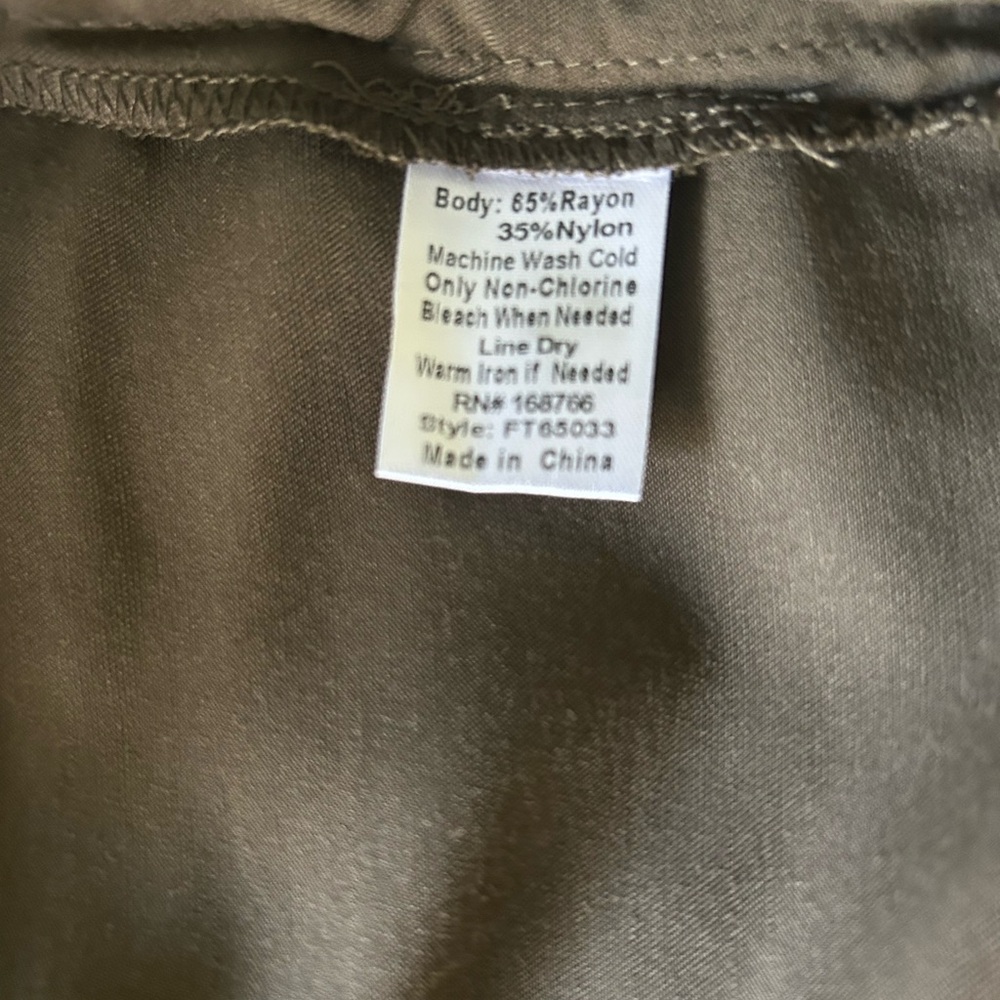 Fun 2 Fun Olive Button-Down Shirt - image 6